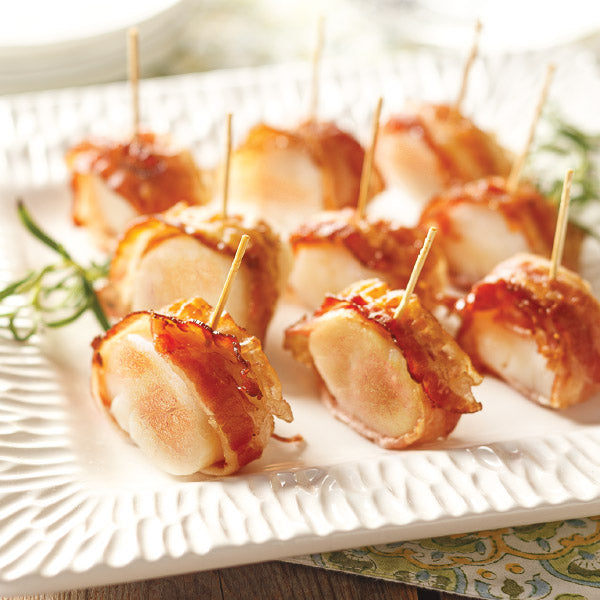 Bacon Wrapped Scallops.