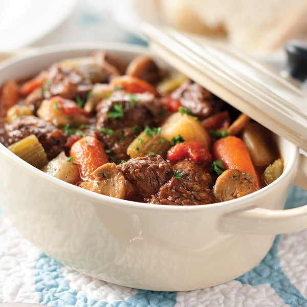 featuring Traditional Beef Stew (top)