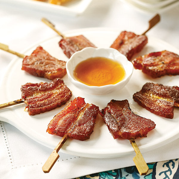 Vanilla-Bourbon Bacon Lollipops