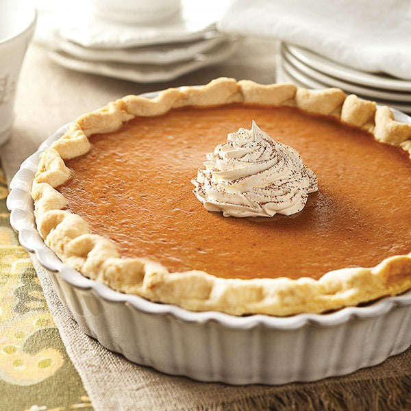 featuring 9" Pumpkin Pie and 8" Apple Pie (inset)