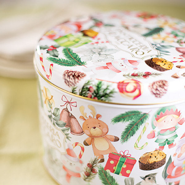 Holiday panettone with sweet raisins and candied citrus