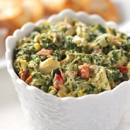 featuring Creamy Spinach & Artichoke Dip