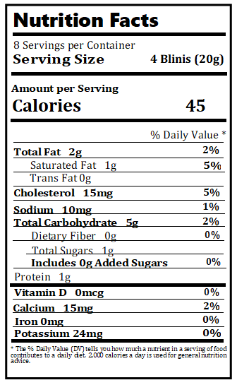 Old Nutrition Label