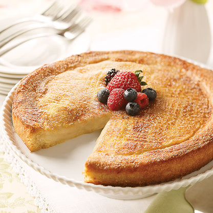 Gateau Basque Cake cut