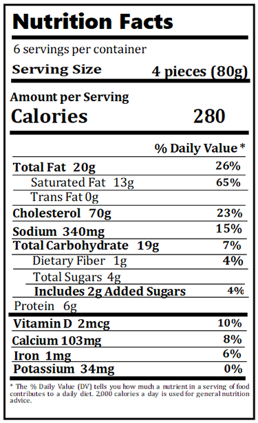 Old Nutrition Label