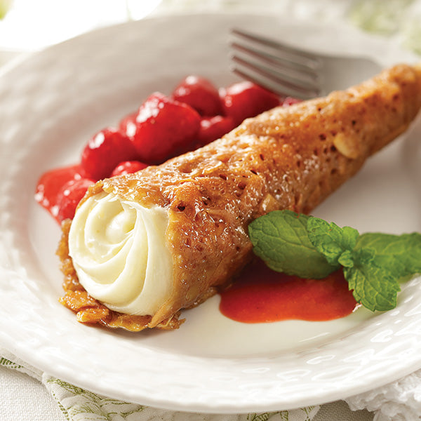 and Cheesecake Praline Cones (left to right).