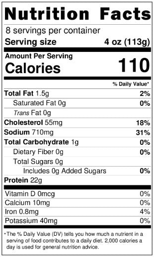 Old Nutrition Label