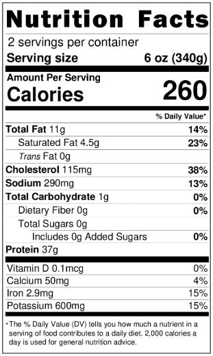 Old Nutrition Label