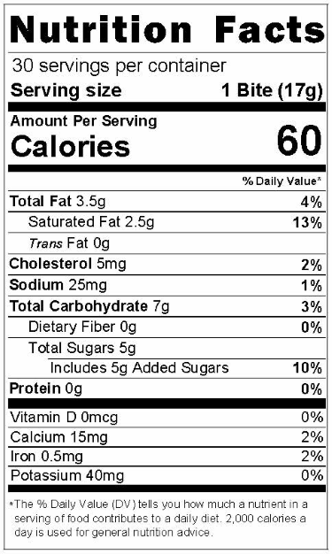 Old Nutrition Label
