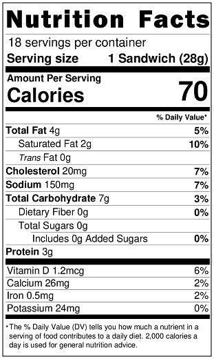 Old Nutrition Label