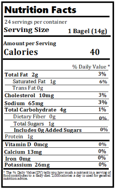 Old Nutrition Label