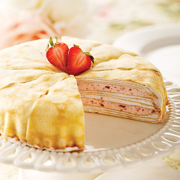 Strawberry Mille Crepe Cake