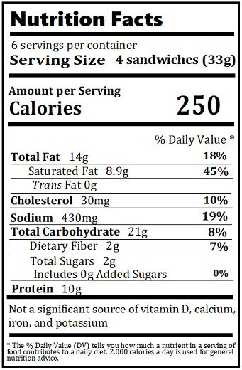 Old Nutrition Label