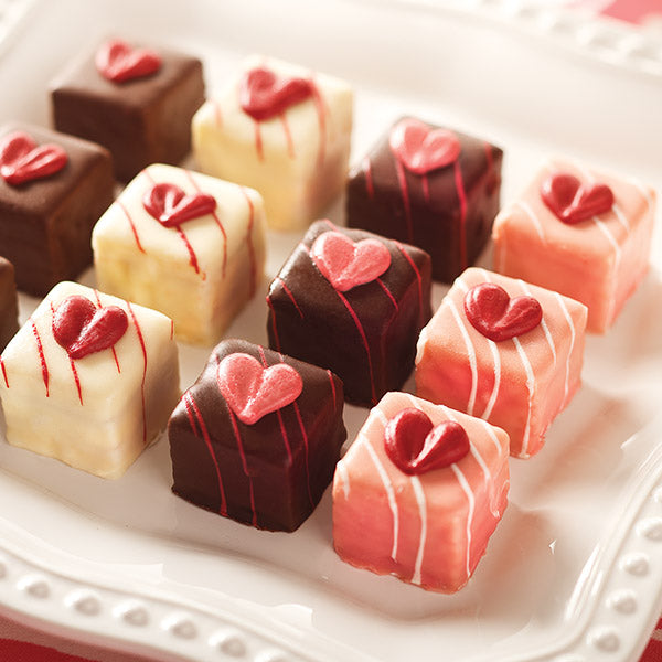 Valentines Petit Fours - Two dozen